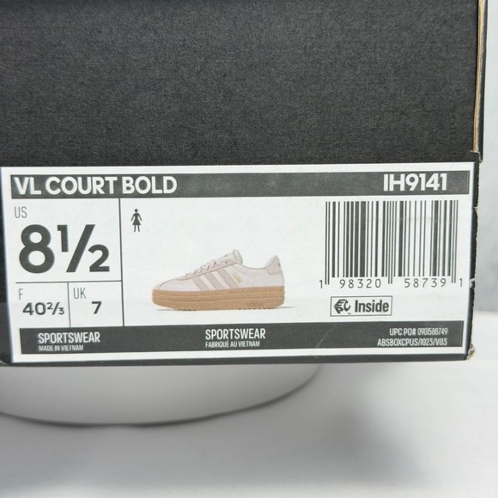 Adidas VL Court Bold Platform Sneakers Wonder Quartz Pink IH9141 Womens 8.5 - Picture 7 of 11